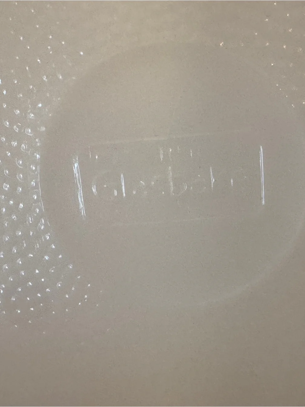1950’s Glasbake Milk Glass Baking Dish with “Fruit Bounty” Design